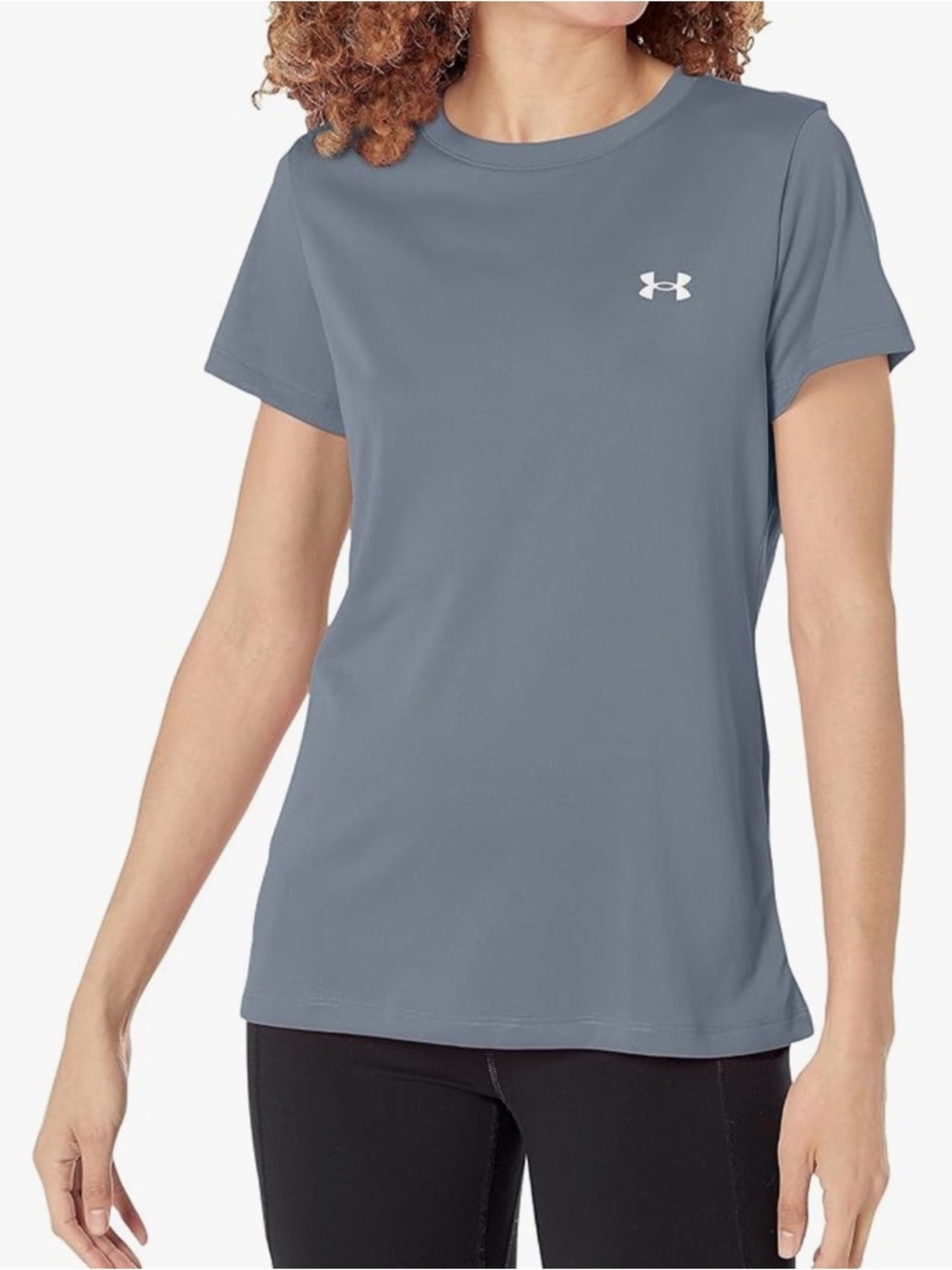 Under Armour Women's Tech Short Sleeve T-Shirt - Gravel Grey / Metallic Silver